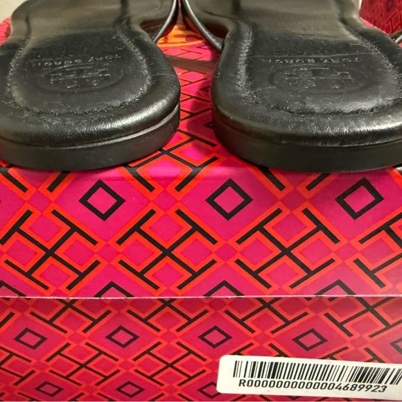 Tory Burch Black Leather Sandals - Picture 4 of 6